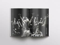Kommunikation und Design / Broschüre PONGS / Print / Typografie